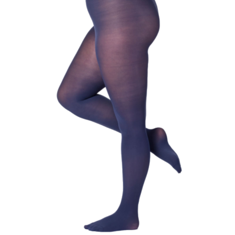 Se Midnight Blue 50 Denier Curvy Super Stretch Strømpebukser hos Amamiko