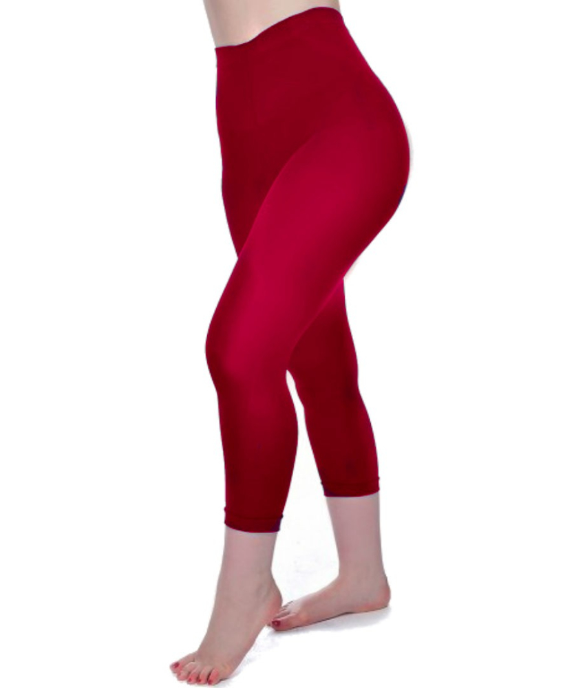 Cerise Curvy Super Stretch Capri Leggings