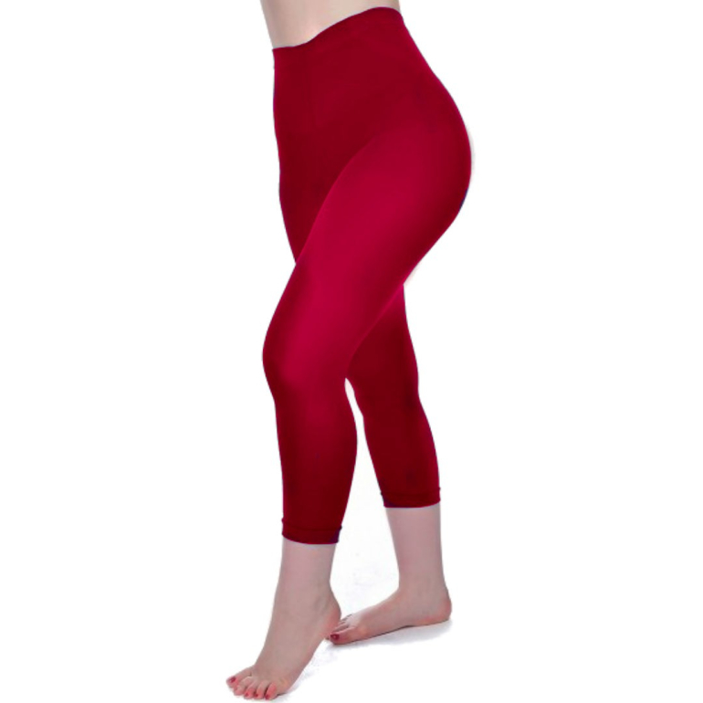 Cerise Curvy Super Stretch Capri Leggings