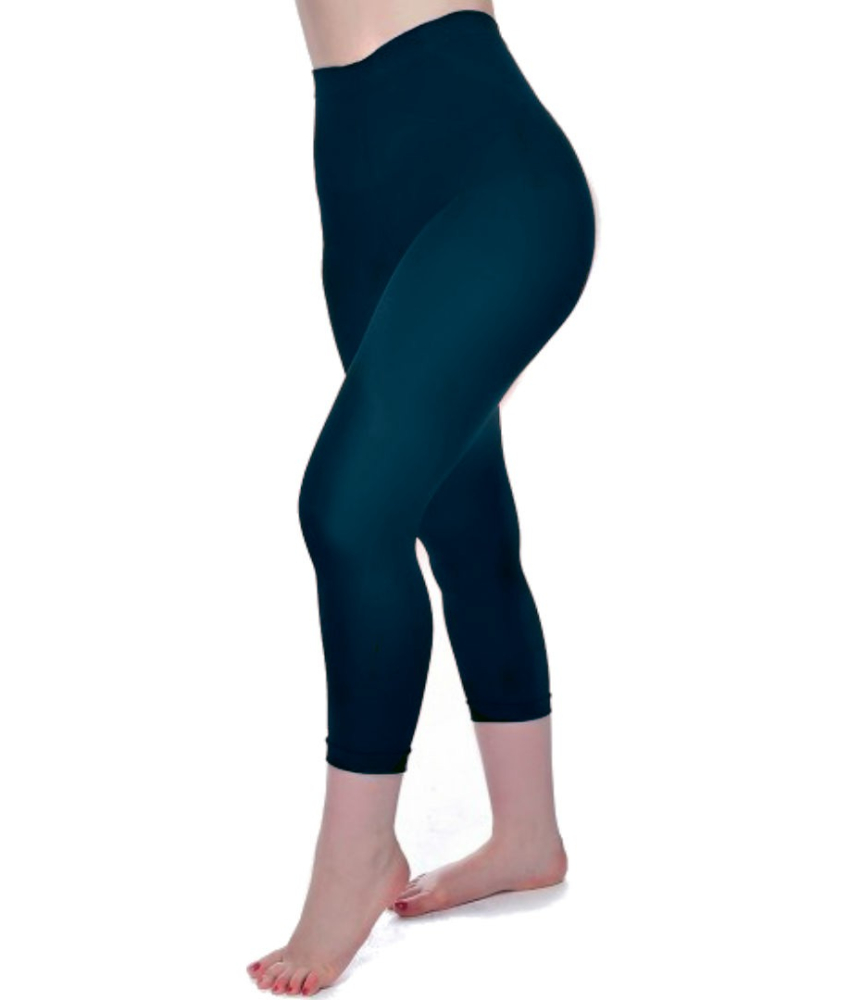 Dark Teal Curvy Super Stretch Capri Leggings