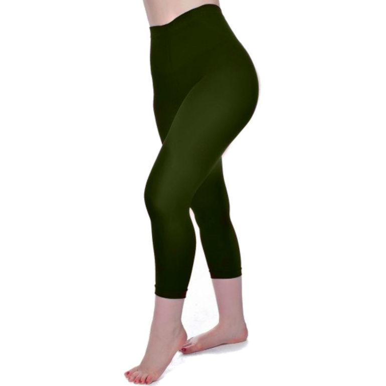 Dark Olive capri leggings fra Pamela Mann