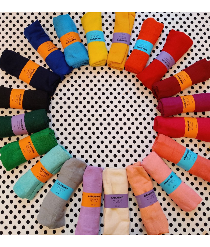Let ensfarvet tørklæde i 100% bomuld
Tørklædet fås i 20 forskellige farver