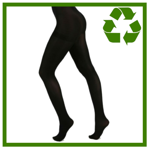 Black 90 Denier RECYCLED strømpebukser i store størrelser