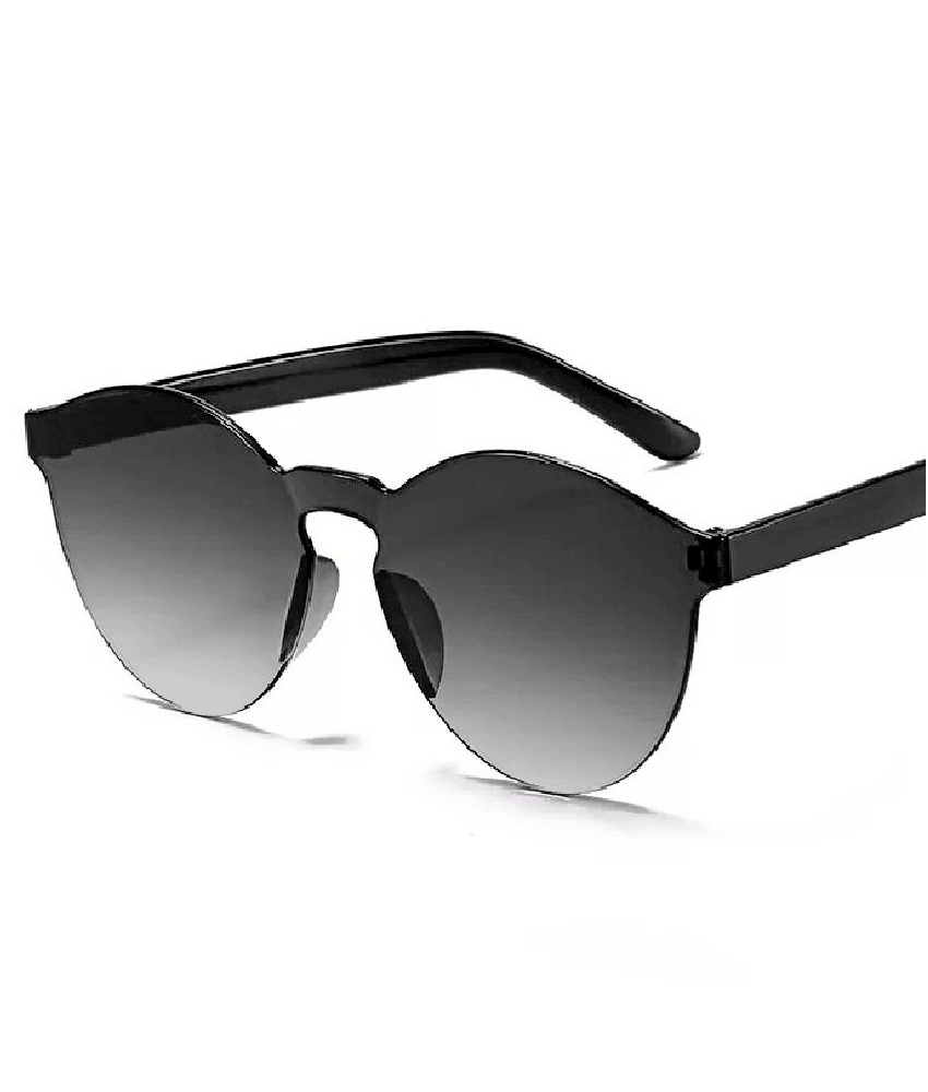 Solbriller med sort glas