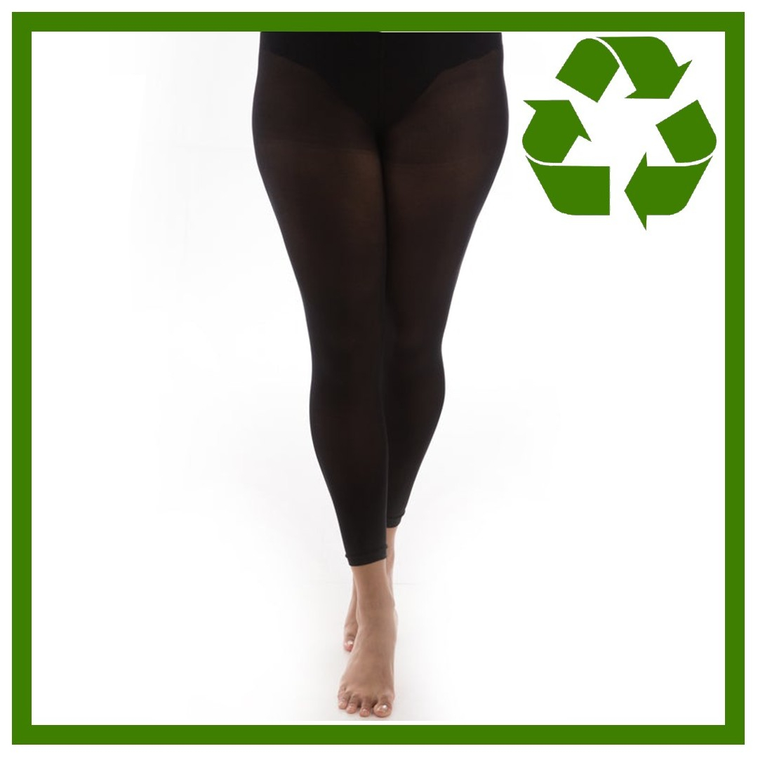 Lange leggings - Black RECYCLED 50 Denier i store størrelser fra Pamela Mann