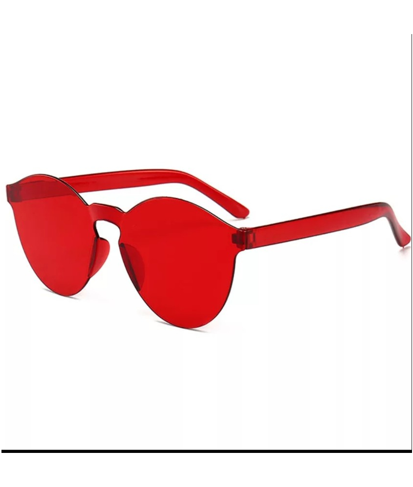 Solbriller med rødt glas