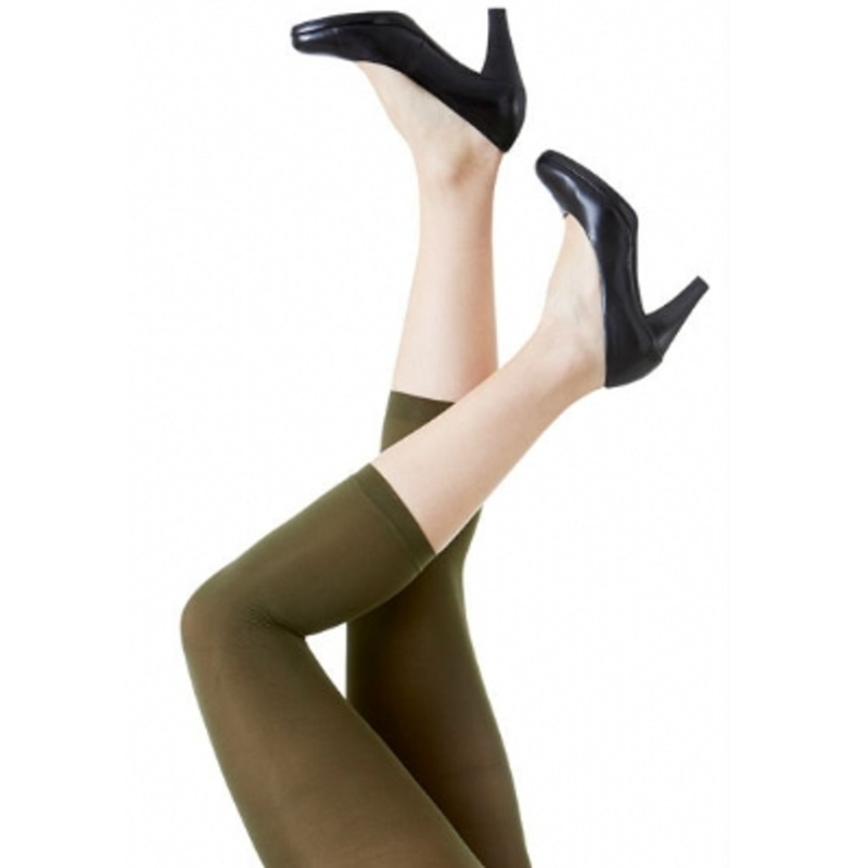 Billede af Plus size 3/4 Leggings i Armygrøn - Amelie Dark Army Festival96120