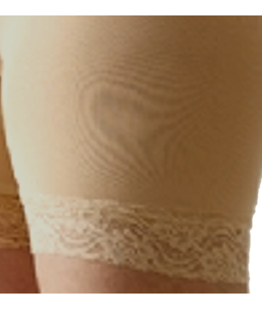 Nude microfiber shorts w. lace - 501000 fra Festival