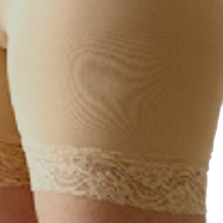 Nude microfiber shorts w. lace - 501000 fra Festival