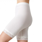 Offwhite microfiber shorts w. lace - 501000 fra Festival