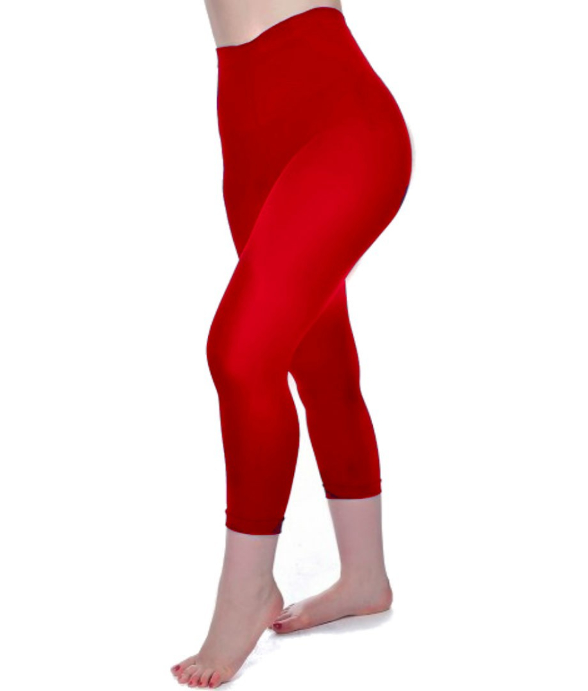 Red capri leggings i store størrelser fra Pamela Mann