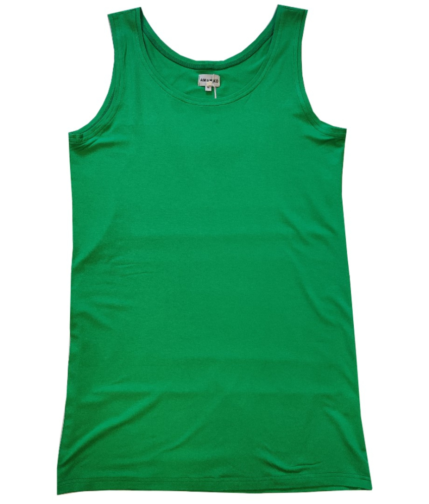 Bamboo Tank Top Green. Top i store størrelser fra Amamiko