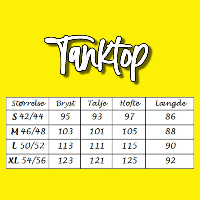 Størrelsesskema - Top i store størrelser fra Amamiko