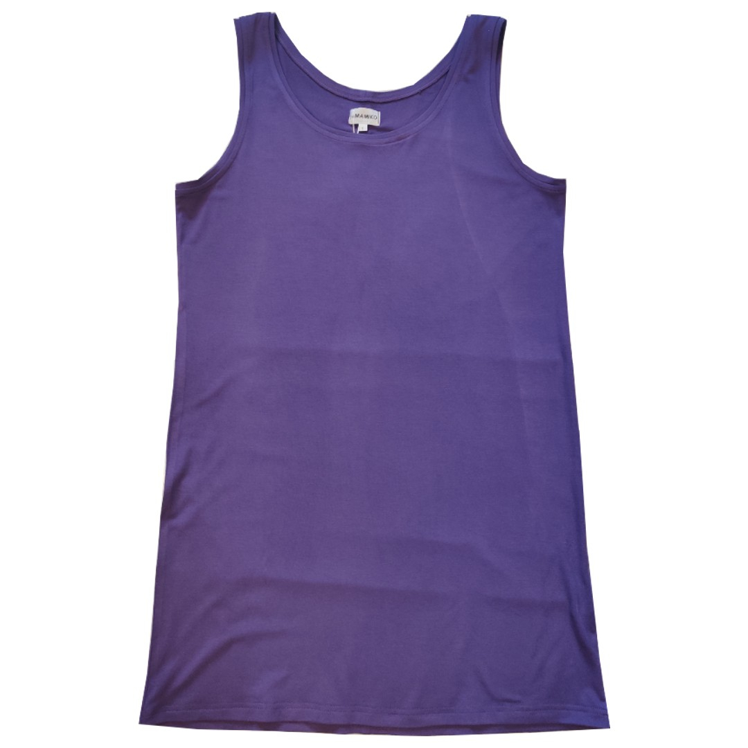 Bamboo Tank Top Purple. Top i store størrelser fra Amamiko