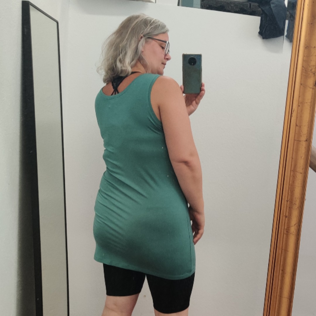 Bamboo Tank Top Ocean. Top i store størrelser fra Amamiko