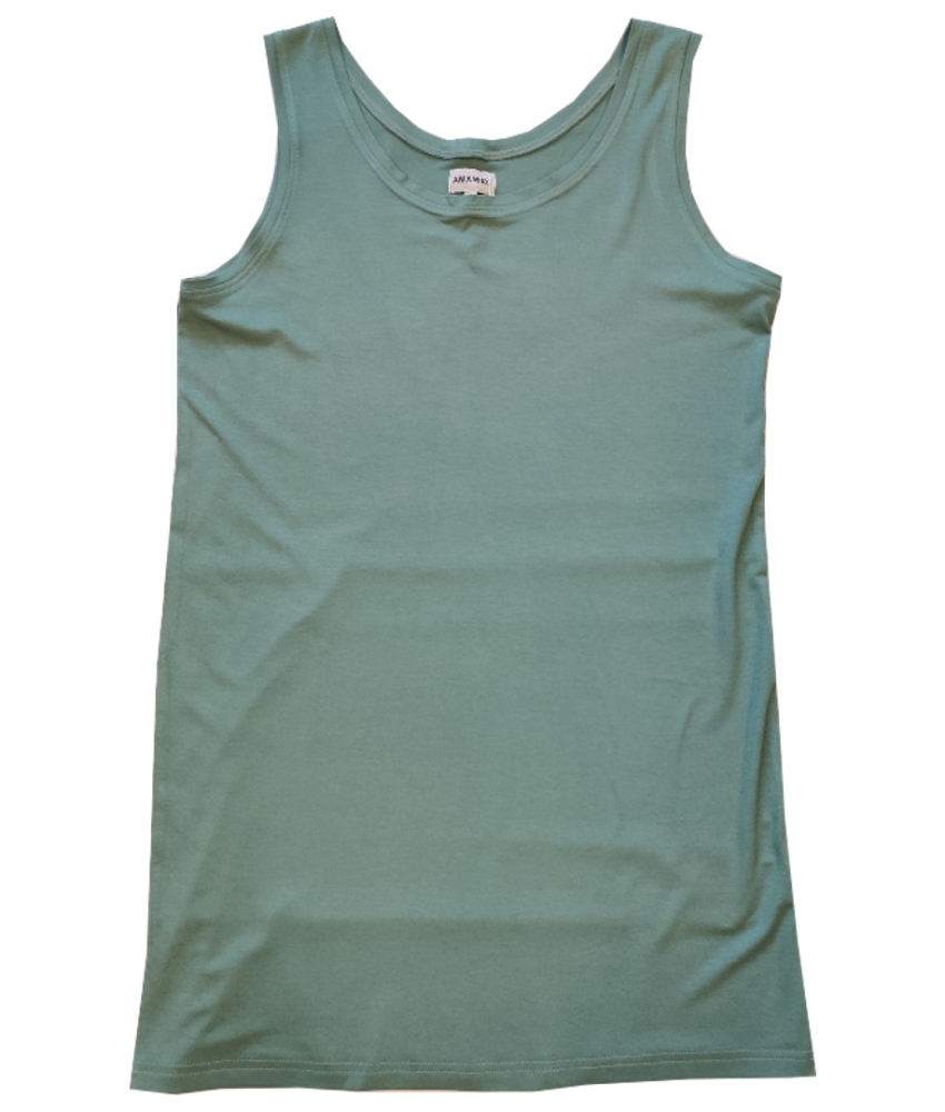 Bamboo Tank Top Ocean. Top i store størrelser fra Amamiko