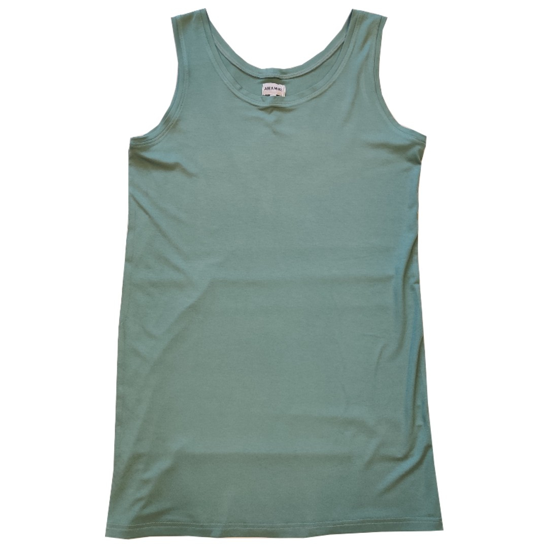 Bamboo Tank Top Ocean. Top i store størrelser fra Amamiko