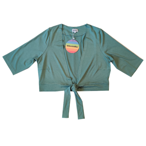 Bamboo Bolero Ocean. Bolero i store størrelser fra Amamiko