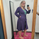 Bamboo Cardigan Purple. Lang cardigan i store størrelser fra Amamiko