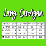 Størrelses skema Cardigan i store størrelser fra Amamiko