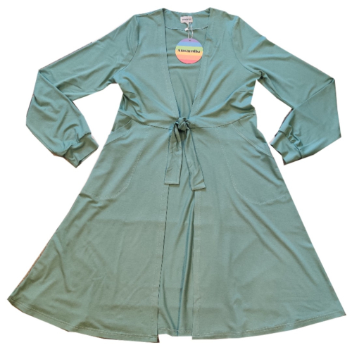 Bamboo Cardigan Ocean. Cardigan i store størrelser fra Amamiko