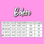 Størrelsesskema - Bolero i store størrelser fra Amamiko
