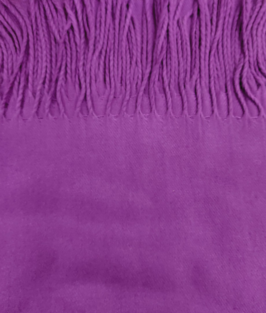 Purple uld tørklæde med frynser