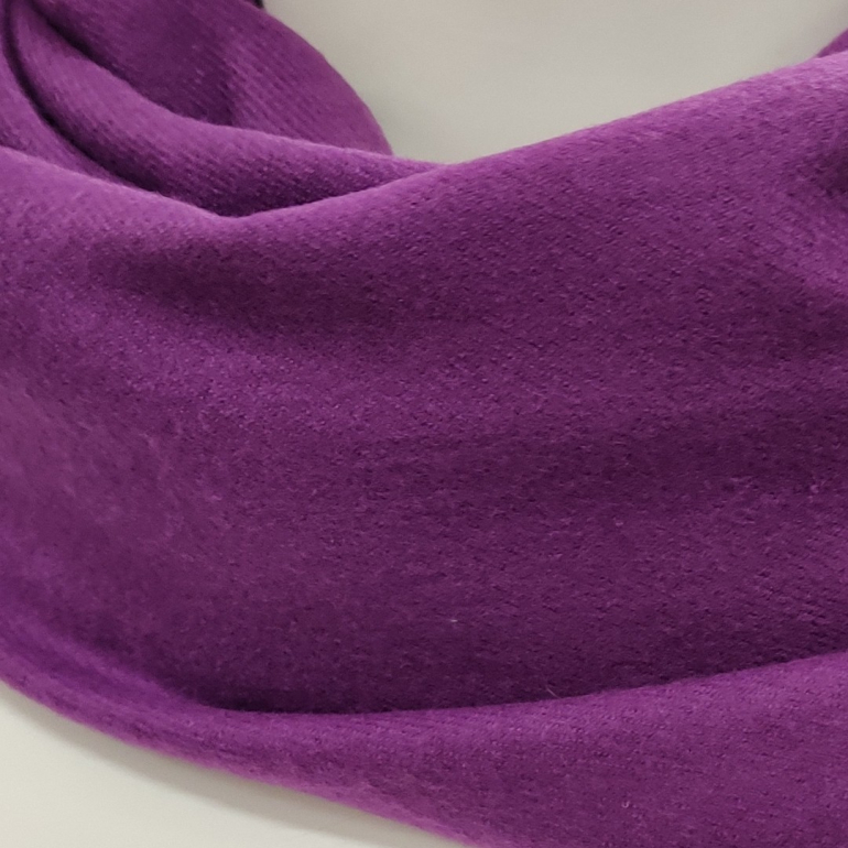 Purple uld tørklæde med frynser