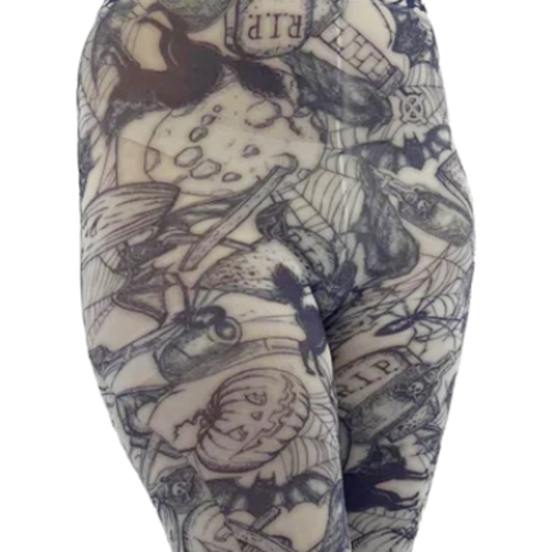 Trick or Treat. Halloween plus size strømpebukser fra Pamela Mann.