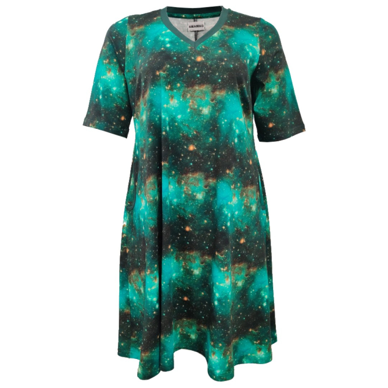 Billede af Plus size kjole - Tulla Green Night