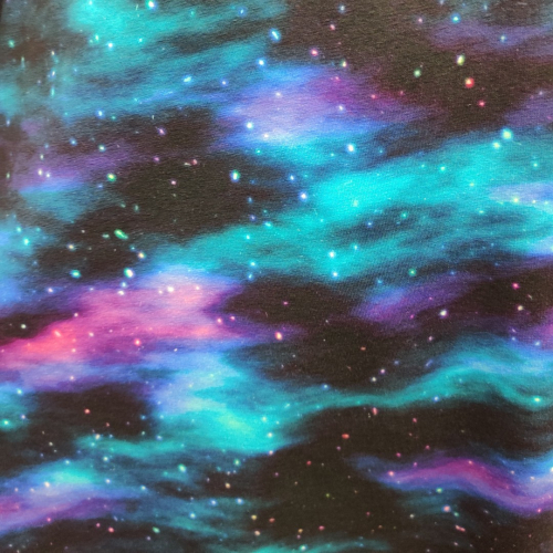 Ama Northern Lights. Blå Plus size kjole med nordlys fra Amamiko