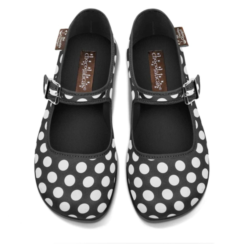 Billede af Black Polka Mary Jane Sko