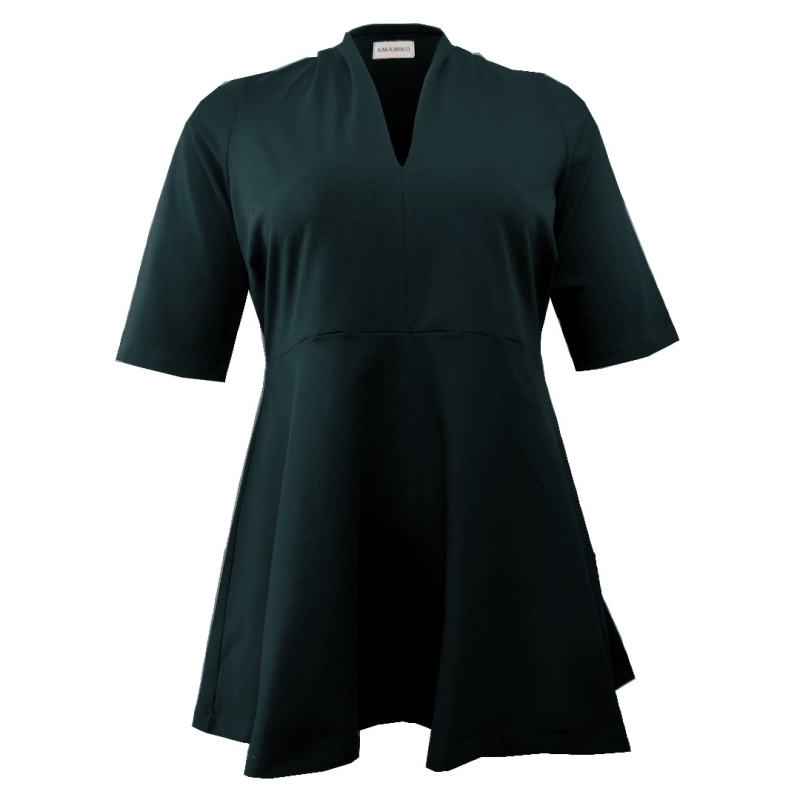 Plus size bluse - Sendai Forest Green 