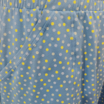 Kobe Sky Blue Dot. Lyseblå Plus size Nederdel med prikker i store størrelser