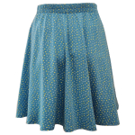 Kobe Sky Blue Dot. Lyseblå Plus size Nederdel med prikker i store størrelser