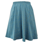 Kobe Sky Blue Dot. Lyseblå Plus size Nederdel med prikker i store størrelser