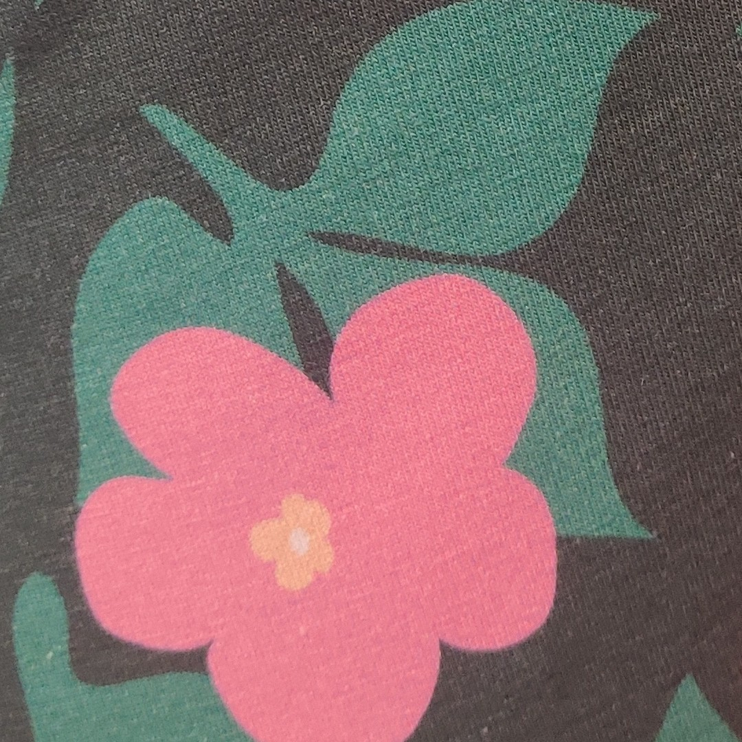 Kyoto Let's Bloom. Mørke grøn midi Nederdel med blomster i store størrelser