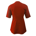 Sendai Red. Plus size peplum bluse fra Amamiko