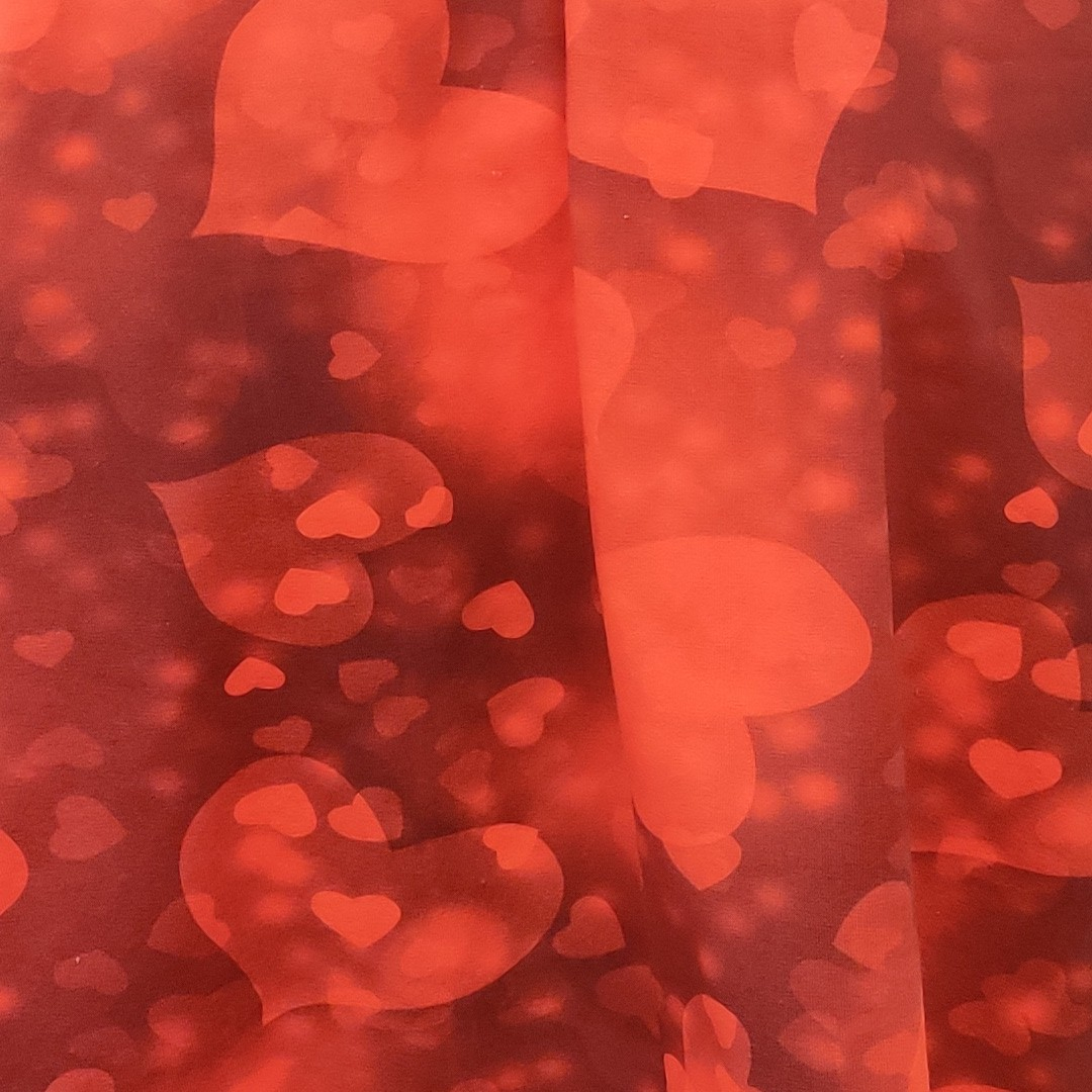 Kyoto Red Love. Midi Nederdel i store størrelser