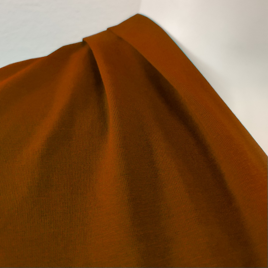 Sendai Cognac. Plus size peplum bluse fra Amamiko