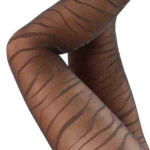 Lurex strømpebukser med glimmer striber - 96369 fra Festival Strømper