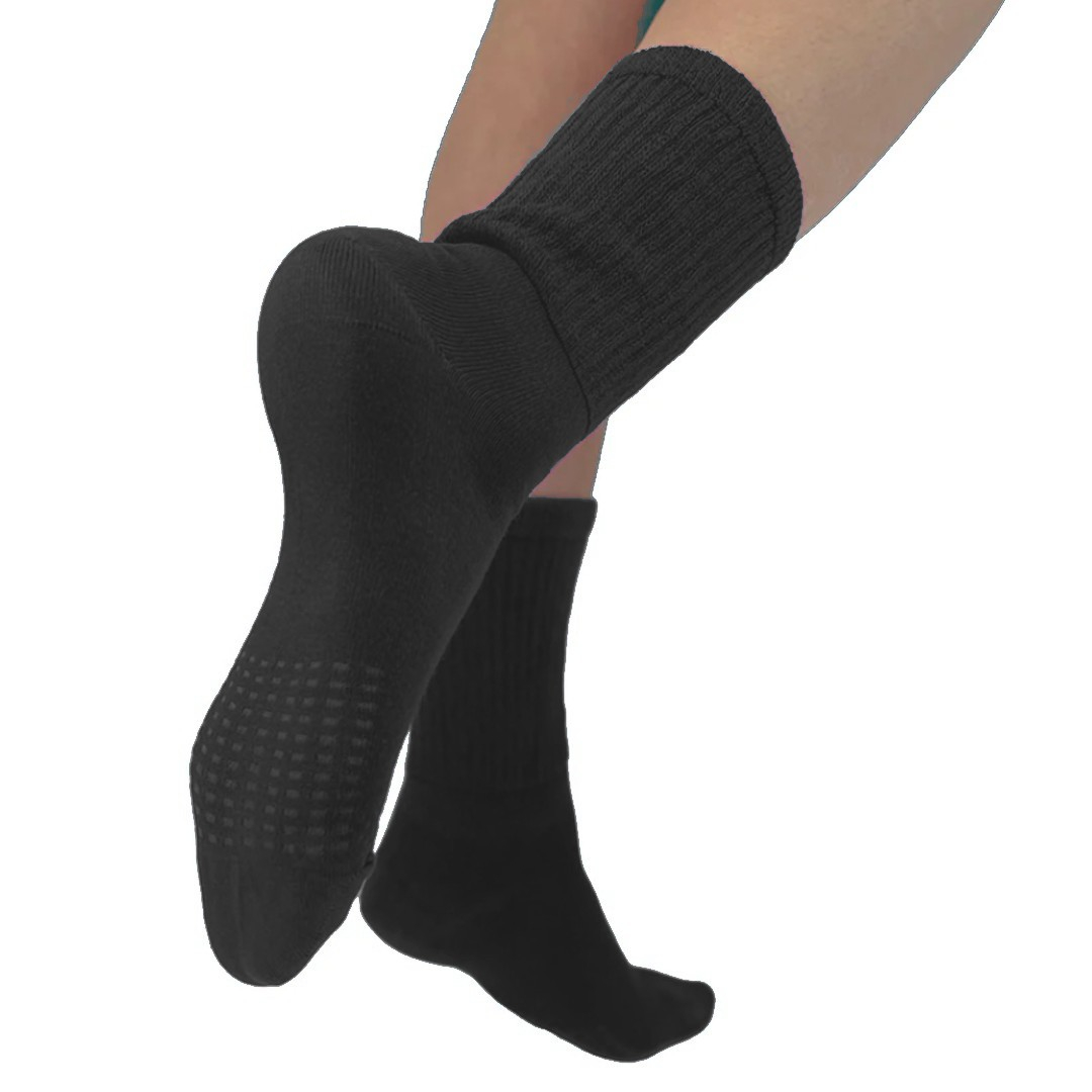 Sorte Bambus sokker med ekstra vidde fra Pamela Mann