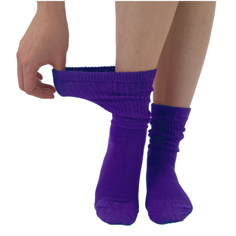 Se Bambus sokker med ekstra vidde - Purple hos Amamiko