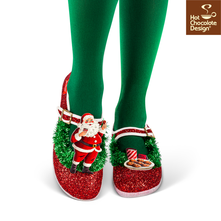 Santa's Cookie Mary Jane Sko fra Hot Chocolate Design