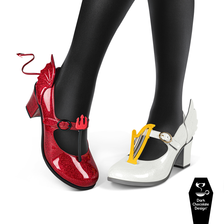 Angel & Demon Midi Heels sko fra Hot Chocolate Design