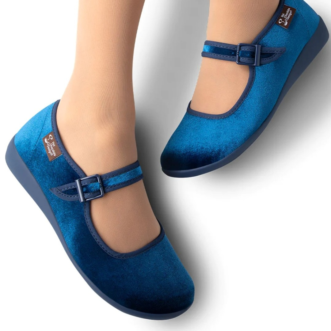 Curacao Blue Mary Jane Sko fra Hot Chocolate Design