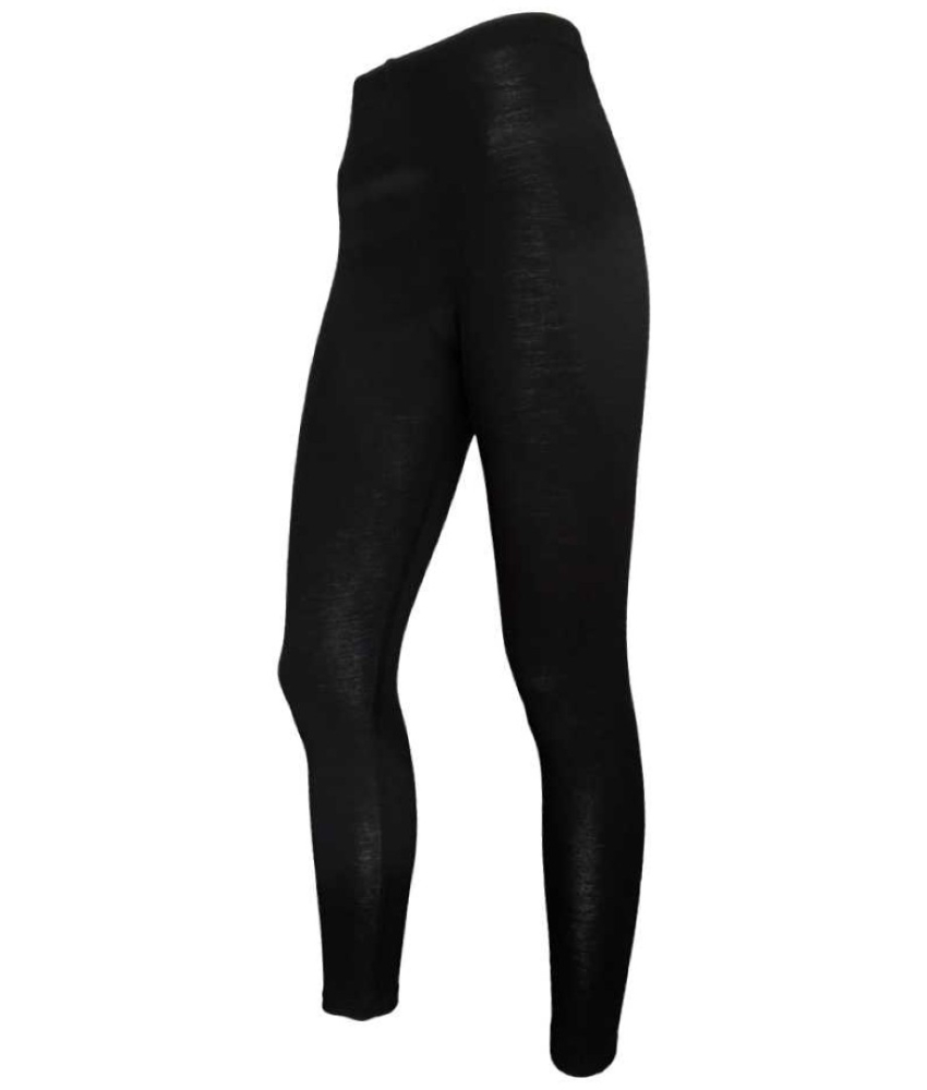 Lange uld Leggings i Sort - Festival 570