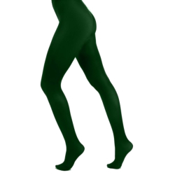 Tykke mørkegrønne strømpebukser i store størrelser