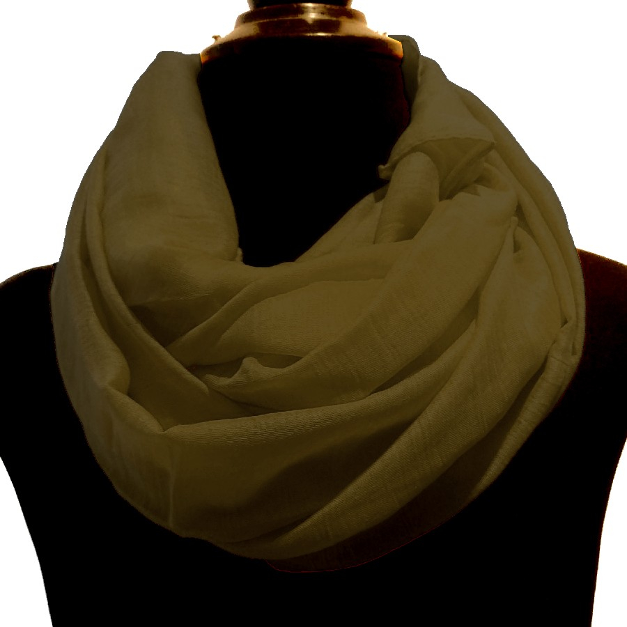 Sandfarvet Tørklæde i 100% bomuld