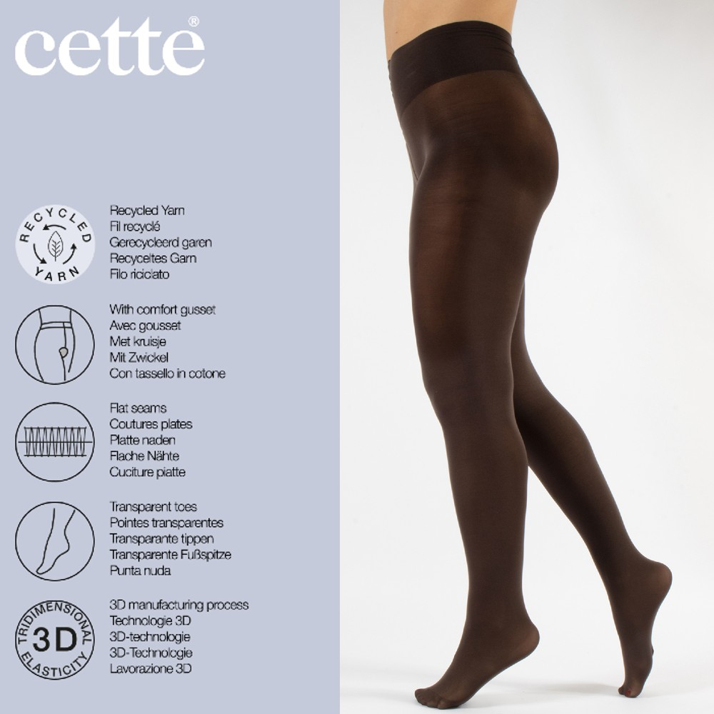 Ristretto Dublin ECO 70 denier - Brune Plus Size Strømpebukser